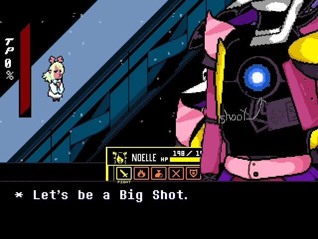 Spamton GIGA boss battle in A Different Snowgrave