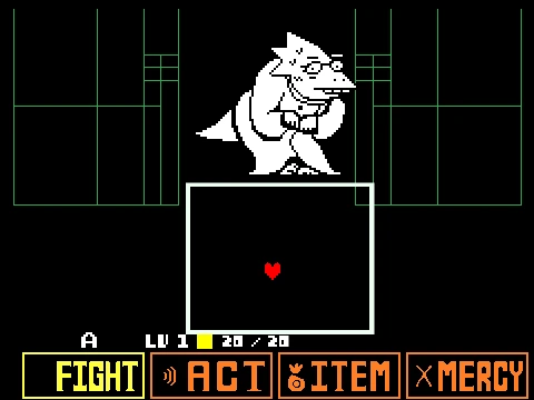 Alphys NEO Fight old version game scene