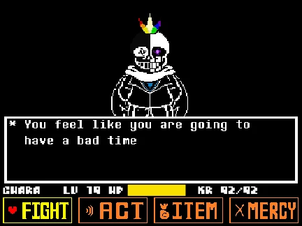 King Multiverse Sans Simulator game scene